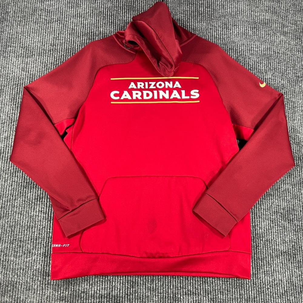 Arizona Cardinals Mens Sweatshirt Hoodie Nike Medium Red Long Sleeve NFL Therma